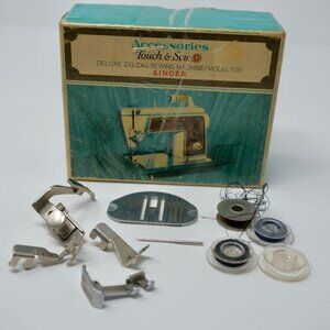 Vintage Singer Touch & Sew Accessories Deluxe Zig Zag Sewing Machine Model 636